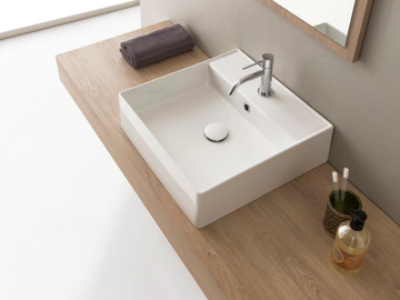 TEOREMA 2.0 - Countertop rectangular ceramic washbasin by Scarabeo Ceramiche - view 2
